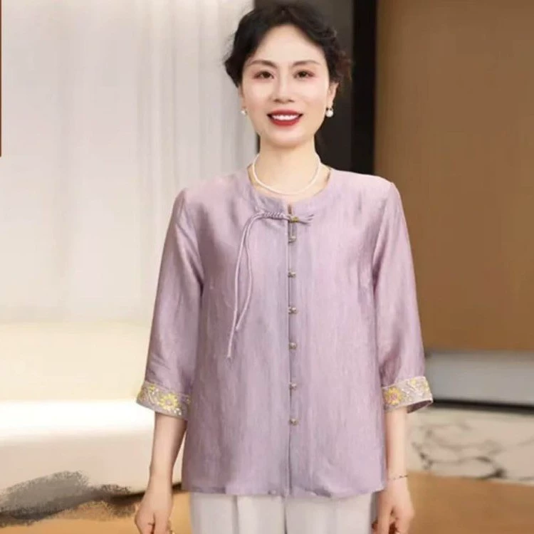 Мама наряд Летняя новая мода национальная футболка маленькая рубашка