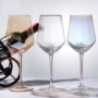欧式钻石型锤纹复古葡萄酒杯