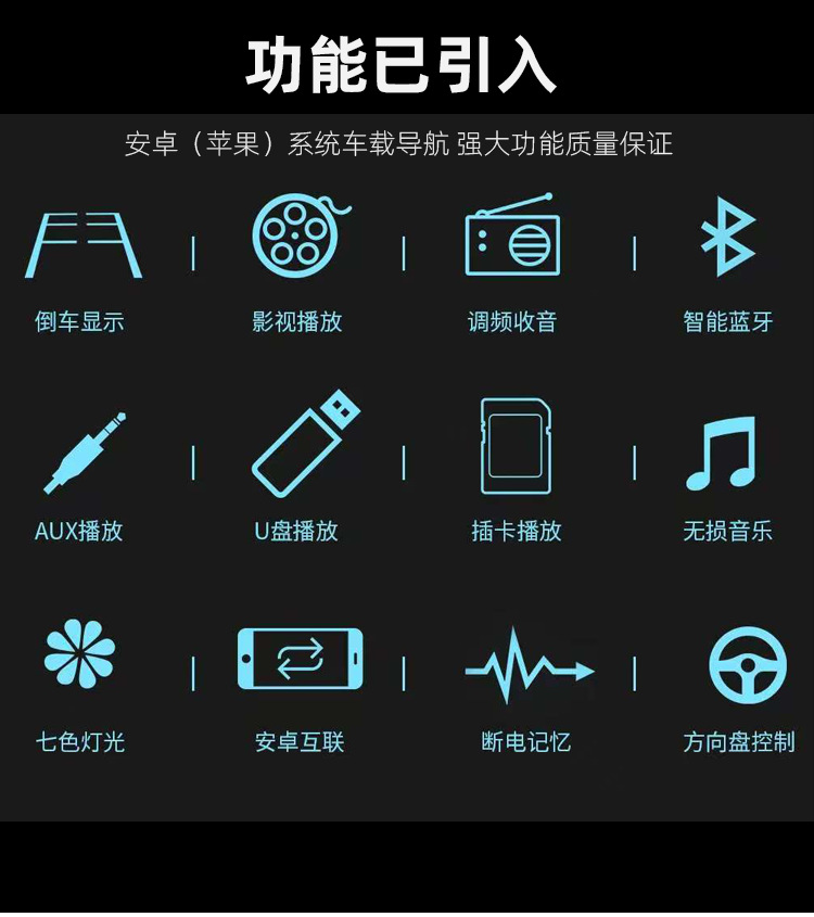 Dual-Spindle 7inch Car-Mounted Mp5 Display Screen Bluetooth Radio Multimedia Player Mobile Phone Interconnect De Yongwang Mp5