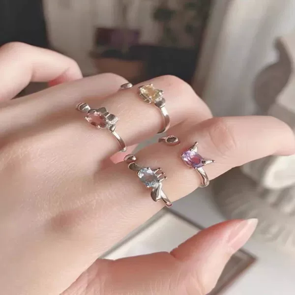 Sweet and Cute Sanrio Ring Ins College Style All-Match Simple Niche Style Girl's Index Finger Opening Ring