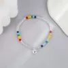 Браслет из бусин с сердцем