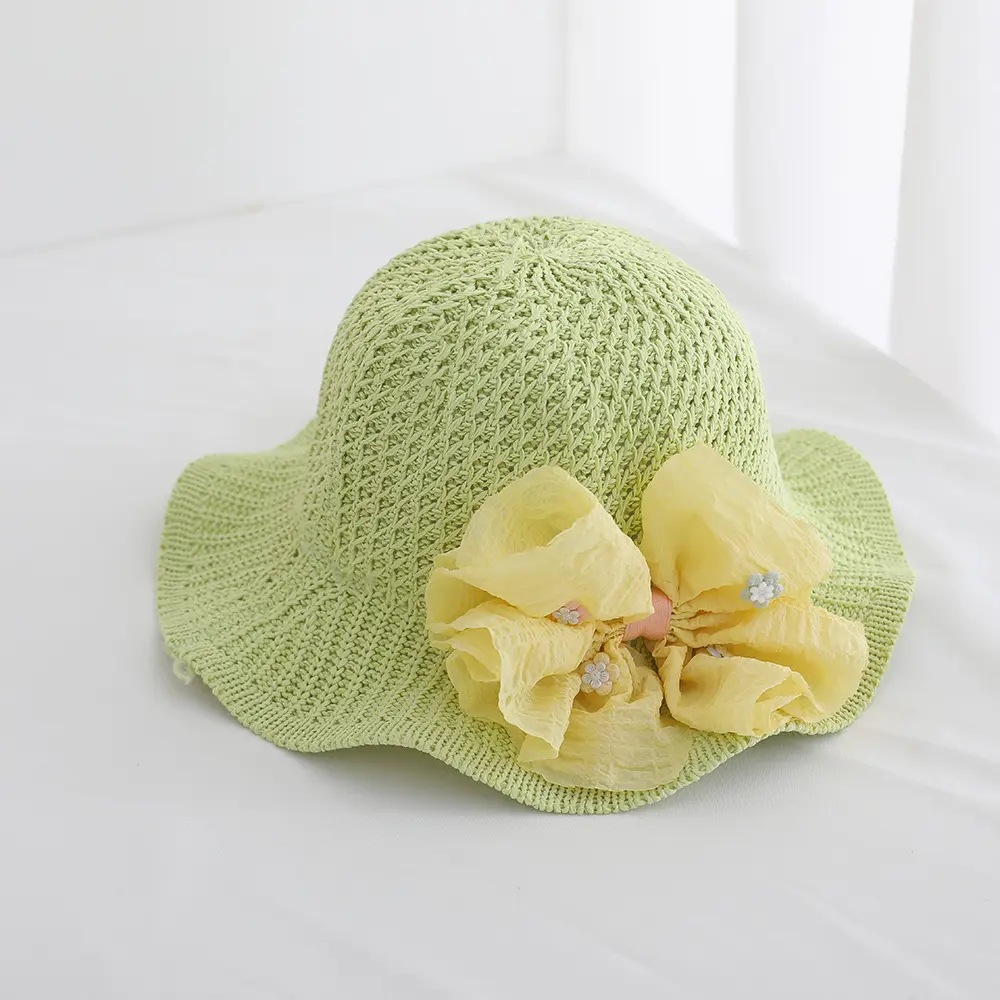 Sombrero para el sol para niños, sombrero grande para mujer, sombrero de paja con protección solar, sombrero de playa para niñas de verano, sombrero de sol para niñas de moda delgada
