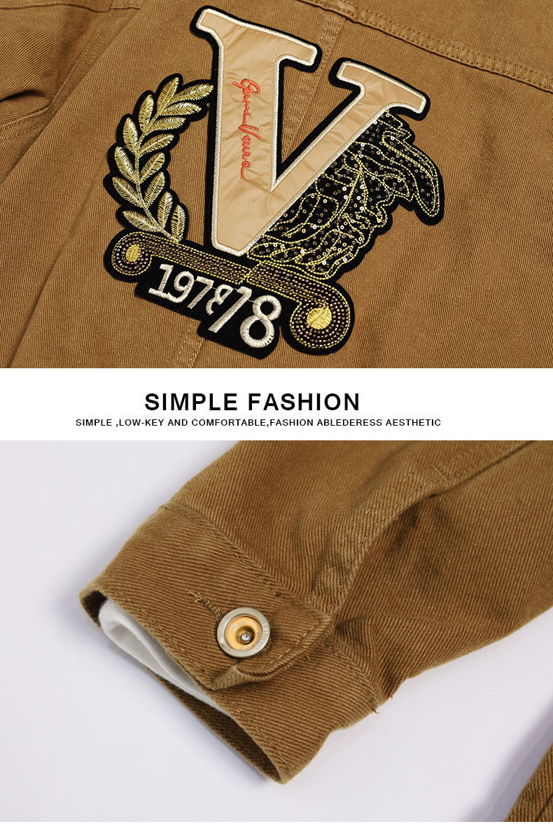 Herren Jeansjacke Im Bikerstil Mit Revers Für Frühling Und Herbst_voghion.com