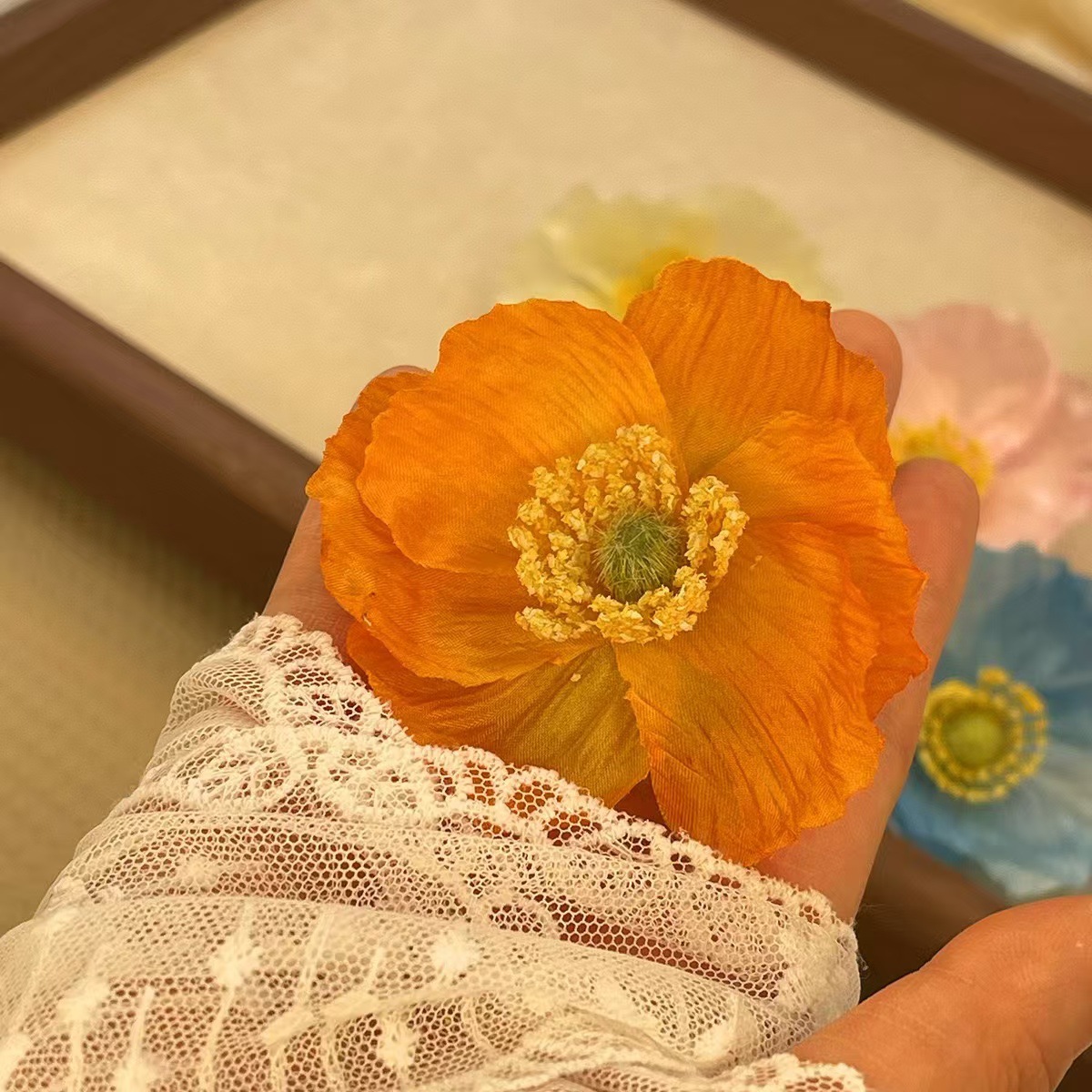 한 단어로 된 클립 스타일 ---주황색