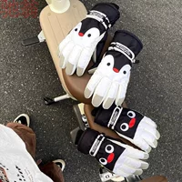 L8A мультфильм милый pingu пингвин теплые перчатки электромобиль холодостойкий бархат утолщенный сенсорный экран пара подарок