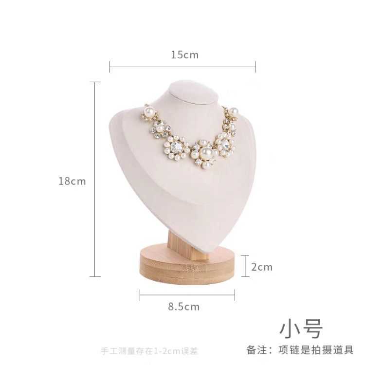 Modelo de cabeza de madera sólida en forma de corazón modelo de cuello retrato joyería de cuello accesorios de fotografía brazalete de exhibición
