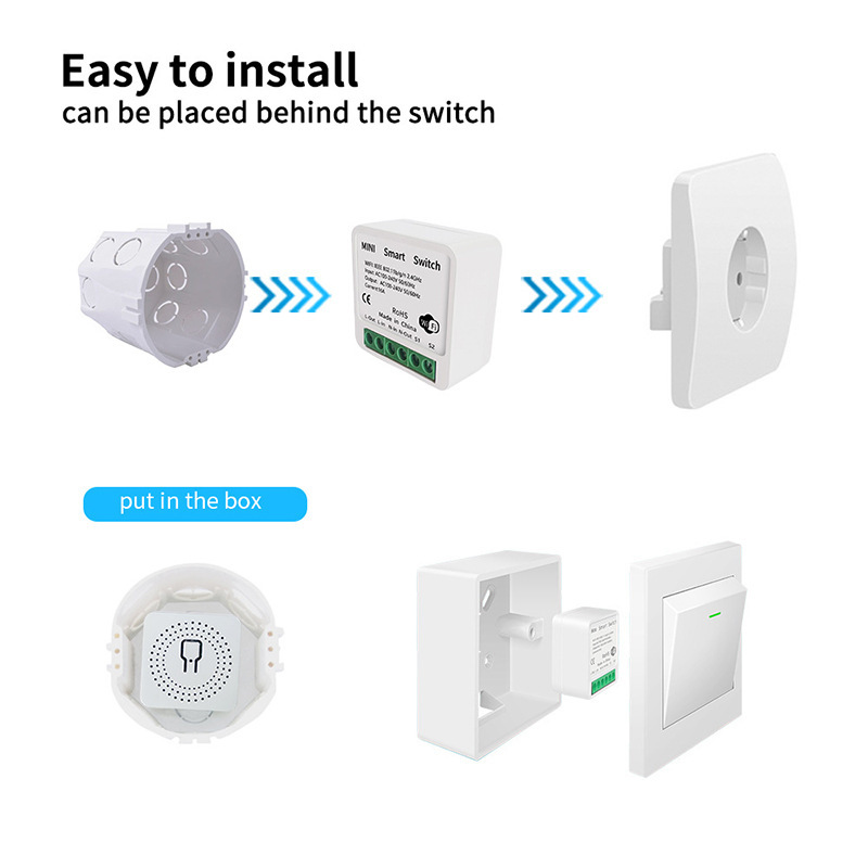 Cozylife WiFi Smart Switch Timer 2.4G Remote Control 16A Switch Mini Intelligent Switch