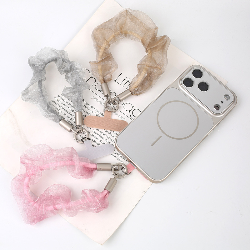 New Style Mesh Lanyard Wrist Strap Polyester Anti-Lost Phone Chain Handmade Phone Braided Rope Camera Thumb Strap