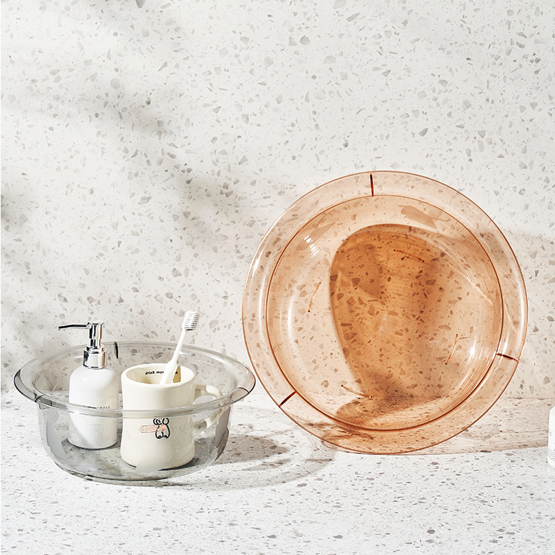 2023 New Model Pet Transparent Basin, Apricot Series, Light Luxury Design, for Washing Face, Washing Car, Washing Hands, and Household Use