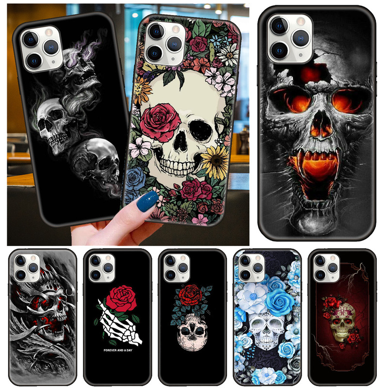 iPhone16 Horror Trendy Men's Halloween Skull Phone Case Skull Phone Case