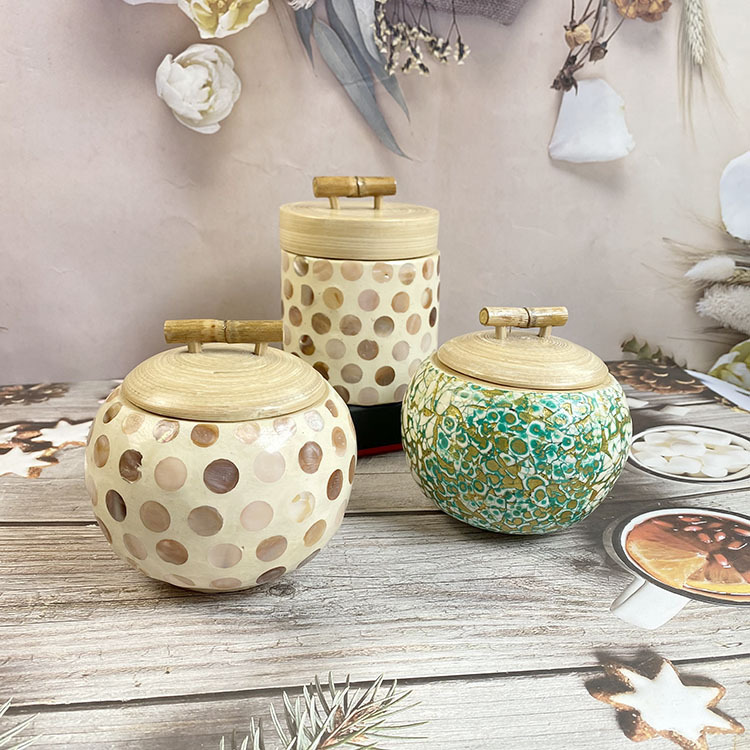 貝象嵌ペンホルダーボウル茶缶デスクトップ収納チューブ特別な手作りカラー塗装工芸品デスクトップ装飾品|undefined