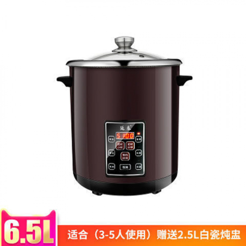 Olla eléctrica Yantai para uso doméstico, olla de acero inoxidable de gran capacidad para sopa, olla para polvo de arroz, olla de cerámica con separación de agua para uso comercial.