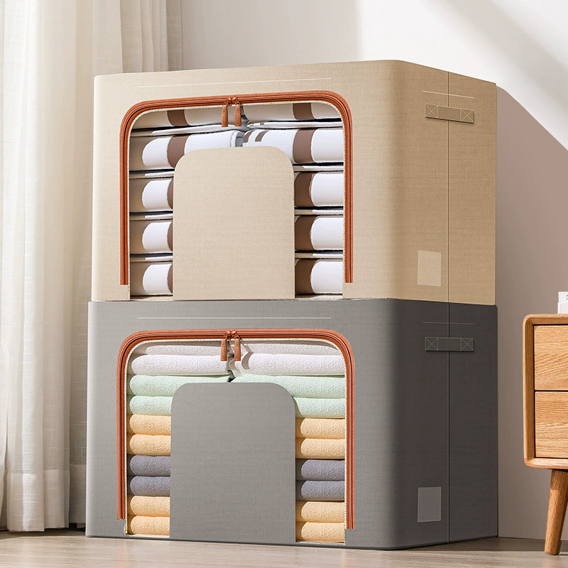 Xingyou Одежда Коробка для хранения Бытовая хлопчатобумажная и льняная ткань Коробка для шкафа Складная сумка для хранения