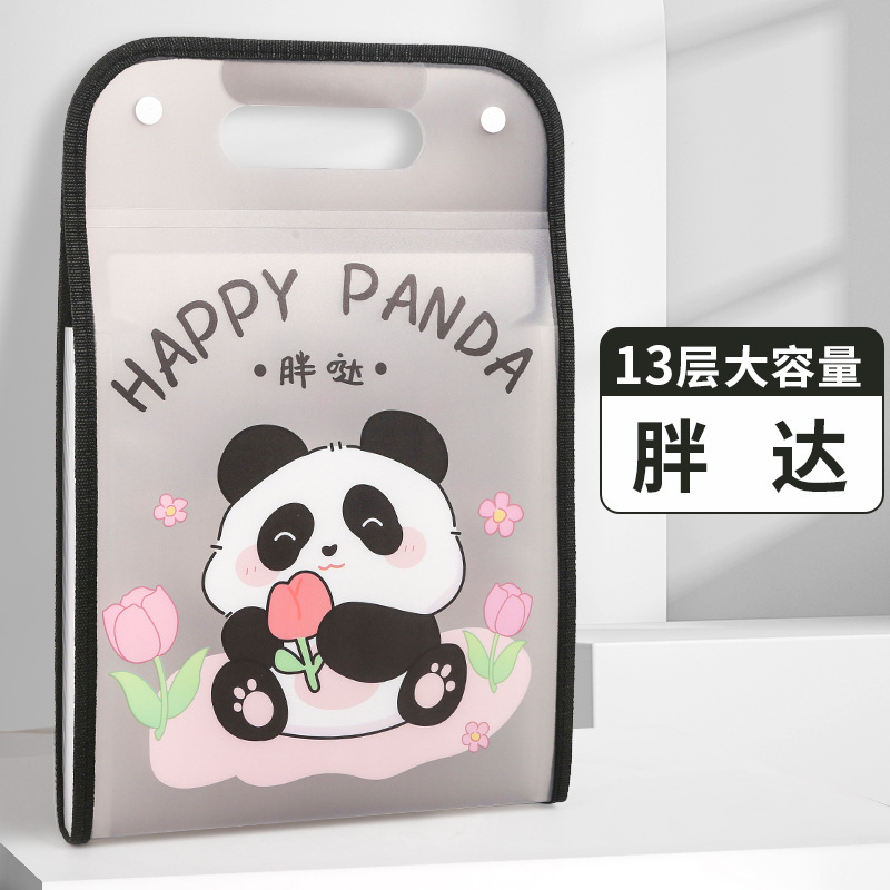 Handheld organ, cartoon multilayer card holder, capacious organizer bag, folder, classification