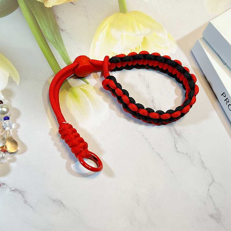 Cordón corto de muñeca hecha a mano de celebridades de Internet, color mezclado innovador, cordón para teléfono móvil anti-pérdida, llave para cámara, cordón para teléfono móvil, tarjeta