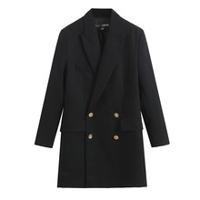 TAOP&ZA早春新款女装欧美风时尚百搭中长款翻领西装外套9020713