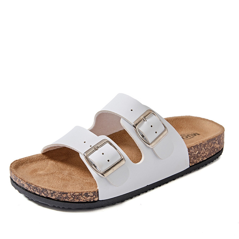 Cork Slippers Men's Summer Outer Wear 2025 New Thick-Soled Wear-Resistant Birkenstock Shoes Fashionable Seaside Beach Sandals
