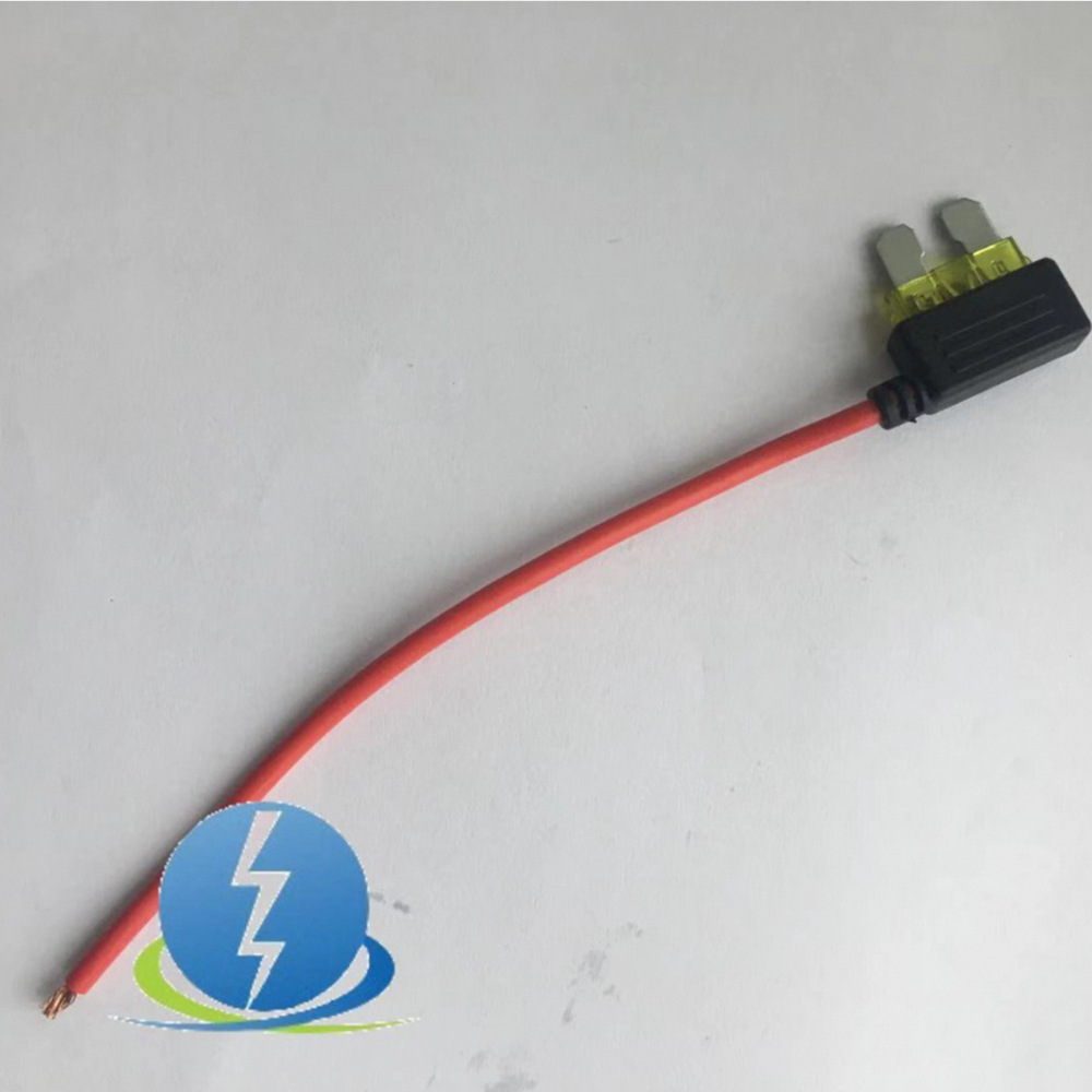 简易器带20A中插片汽车保险丝盒无损电路改装取电插座16号线16CM