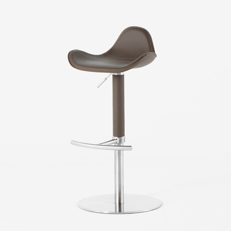 Nordic Light Luxury Bar Chair Lift Rotating Bar Chair Front Desk Chair Backrest High Chair Stainless Steel Island Bar Chair