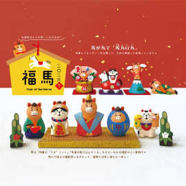 马年摆件 2026新春ZAKKA日式猫礼品十二生肖盲盒树脂工艺品小摆件