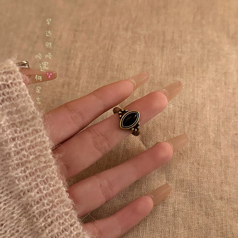 中古ヴィンテージリング女性用オープン調節可能な人差し指リングニッチデザインレトロエスニックスタイルヴィンテージリング|undefined
