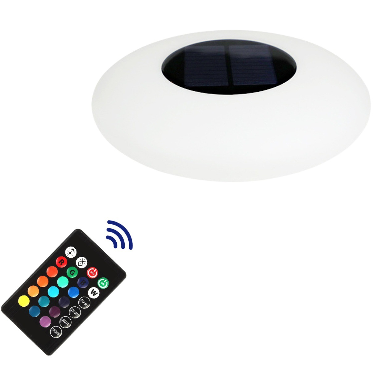 Luces flotantes de agua con energía solar transfronterizas, luces de piscina de agua corriente de colores, luces flotantes de piscina LED UFO de colores a prueba de agua para exteriores.