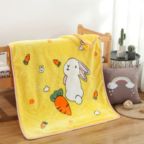 Factory direct sales double layer embossed cartoon children's blanket children's blanket infant gift blanket nap blanket knee blanket cloud blanket