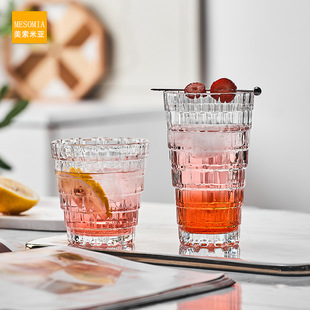 Mesoma ins creative rattan high-looking glass cup household water cup juice cup beer cup coffee cup
