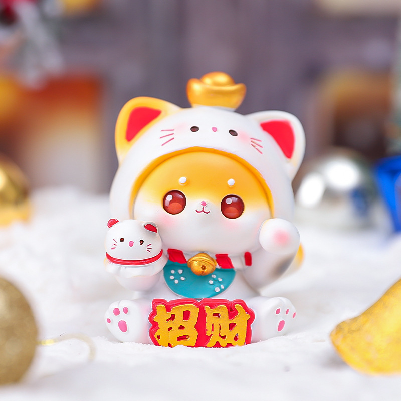 客厅玄关装饰品财源广进招財猫卡通桌面摆件节日礼物送朋友批发|undefined
