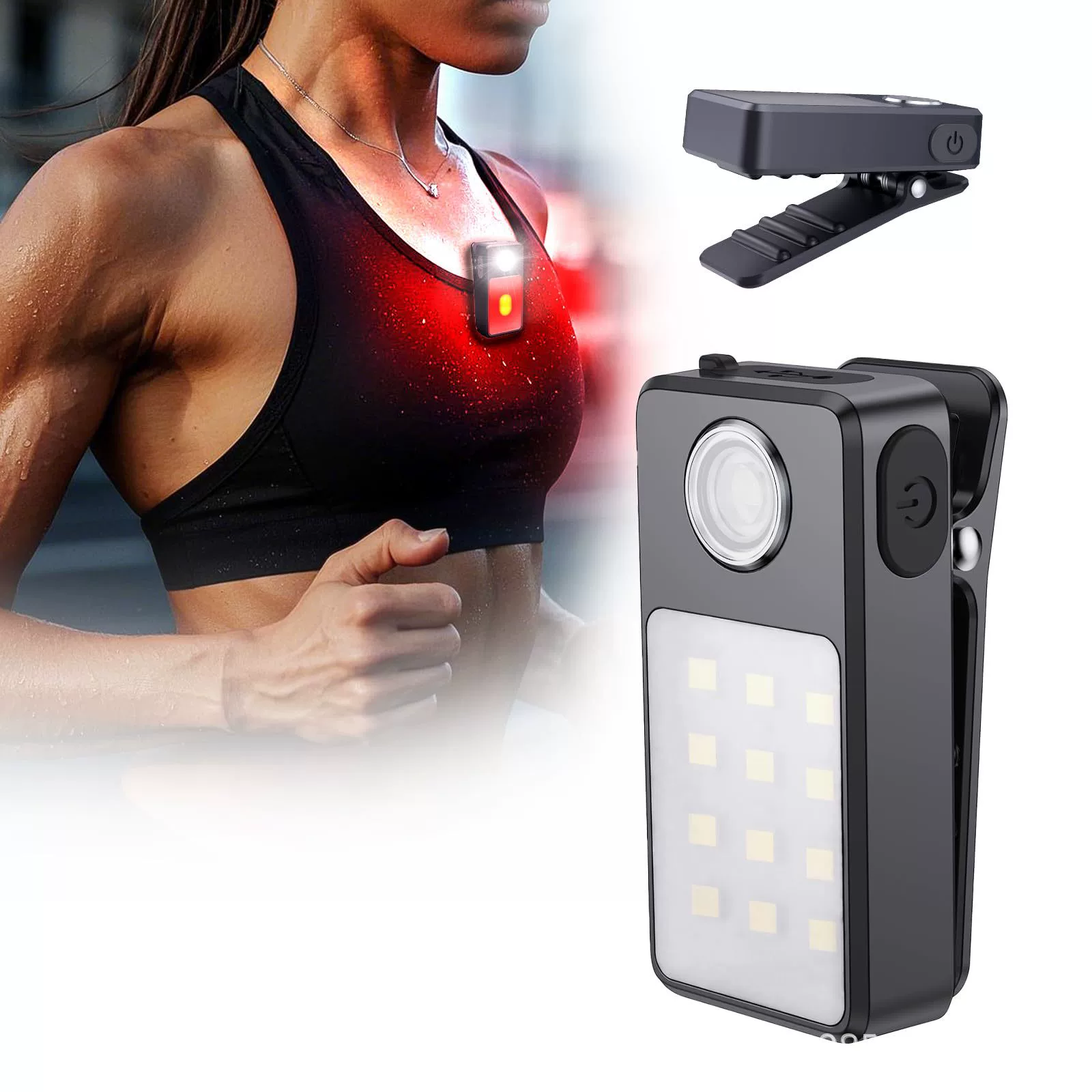 2025 трансграничный новый открытый многофункциональный зарядный зажим для лампы для бега светодиодный сигнальная лампа