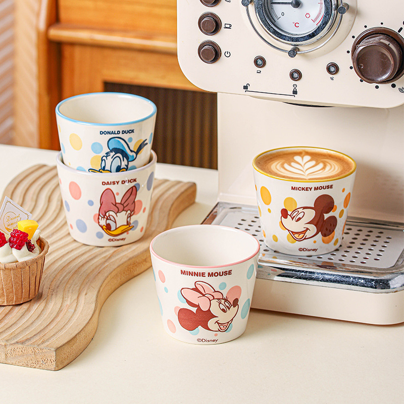 迪士尼米奇高颜值陶瓷创意小众设计感家用儿童雪糕杯甜品杯咖啡杯