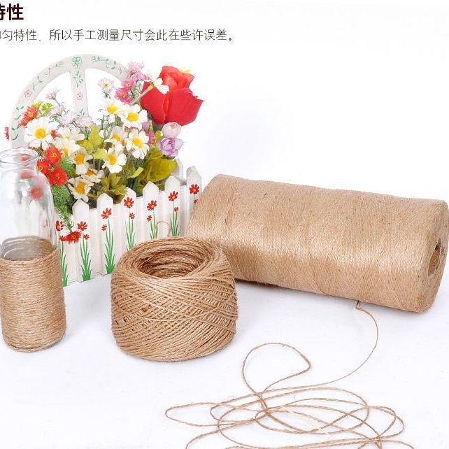 Retro Hemp rope rope manual diy weave decorate thickness Hemp rope rope Binding Decorative rope Tag Photo wall