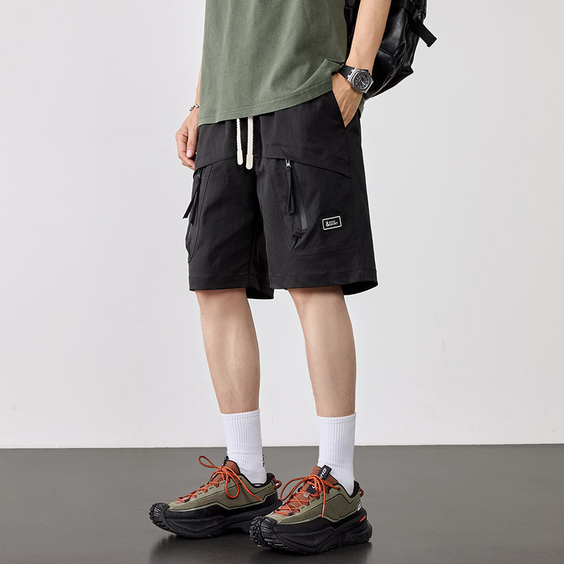 Pantalones cortos de algodón para hombres de verano nueva tendencia coreana pantalones largos de piernas anchas de tamaño grande para aumentar los pantalones cortos para hombres