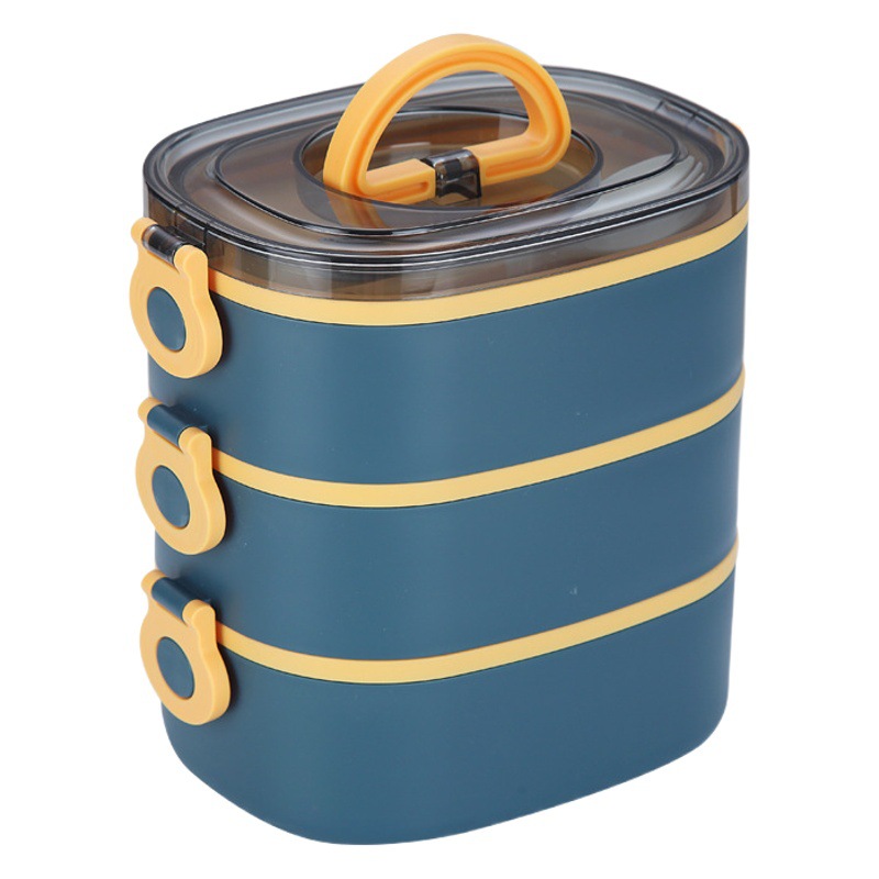 Multi-capa de gran capacidad caja de almuerzo portátil de acero inoxidable 304 barril aislado estudiante de cuello blanco caja de almuerzo vajilla