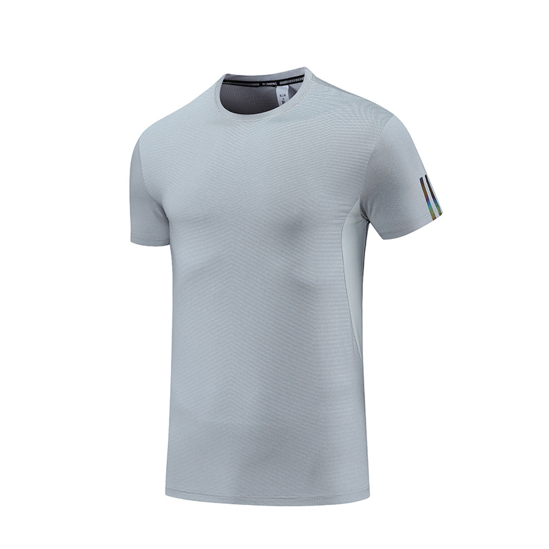 2022 verano transfronterizo cuello redondo de los hombres corriendo ropa de secado rápido deportes de moda cuello redondo media manga corta Camiseta impresa B