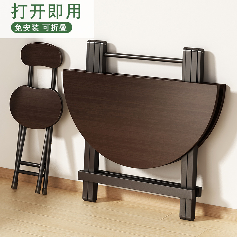 Stackable Table Portable Stall Table and Chair Set Rental Home Round Table Small Apartment Simple Dining Table