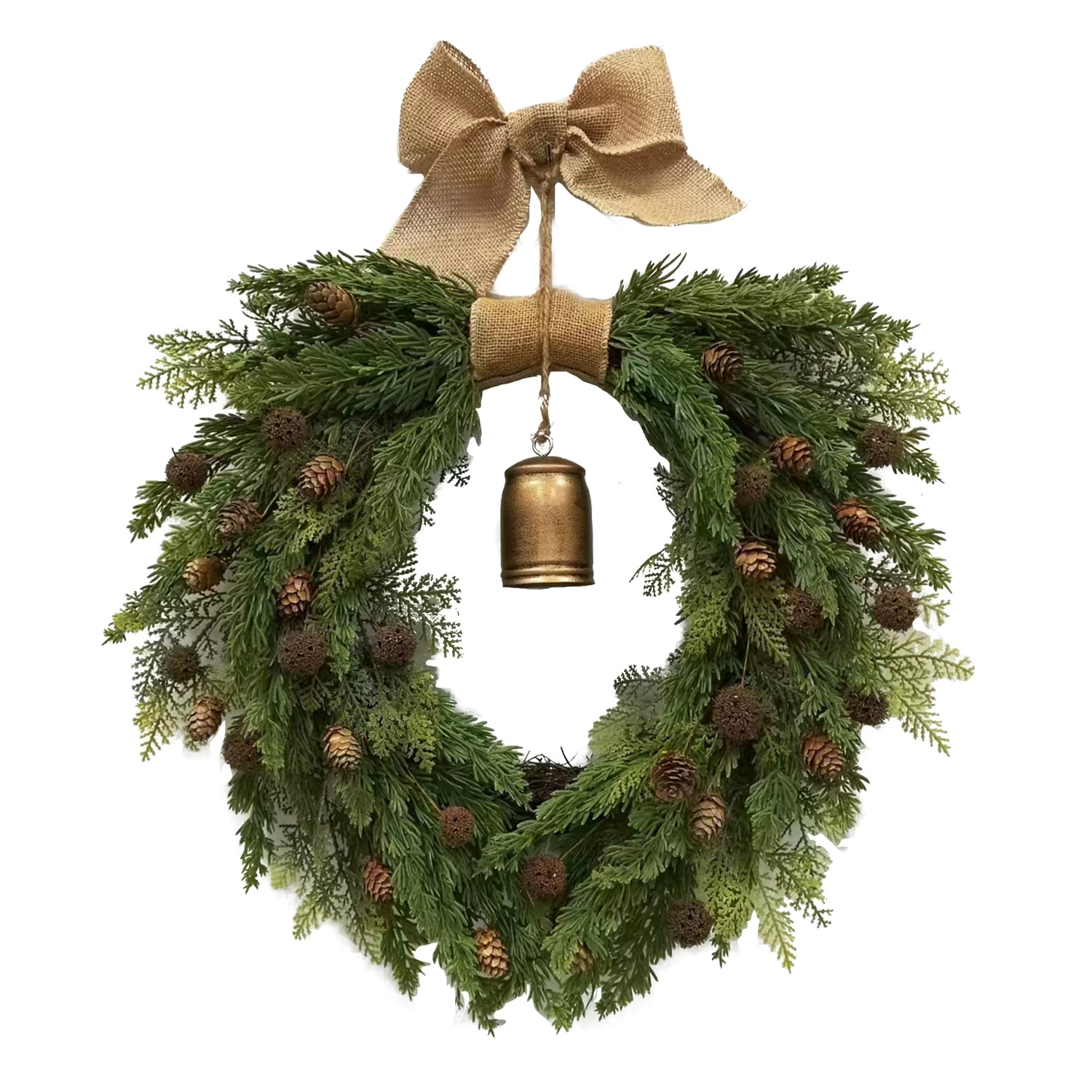 琳杰 (Cross-border trading), small bell with bow, Christmas decorations, home decor