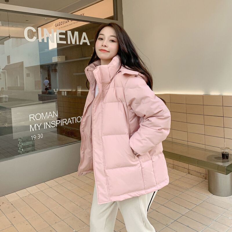Liang Shiqiu Same Style Chinese Opera Down Jacket Women's New GB Thickened Couple's Loose Short Bread Clothes Trendy