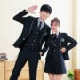 学生春季格子长袖班服