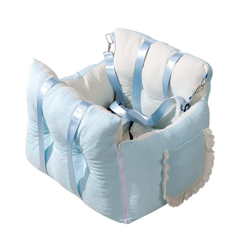 Gatos personalizados que salen en el nido del coche, seda de hielo, sensación fresca, mascotas, gatos, perros, perreras, gatos, gatos, nidos para gatos fijos en diagonal