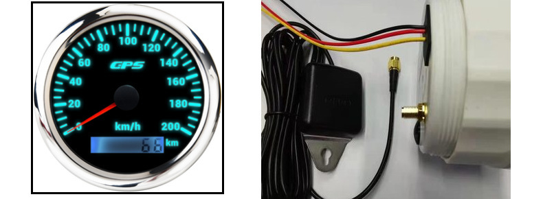 Cross-border dedicated 85mm car modified ship yacht GPS speedometer 7-color backlight 0-200kmh speedometer