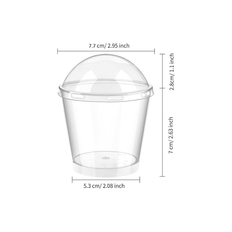 Taza de plástico desechable PS taza de champán transparente taza de helado taza de cóctel taza de fiesta taza de boda taza de jugo