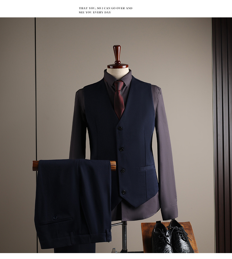Slim Fit Business Suit For Men Professional Formal Wedding Attire_voghion.com