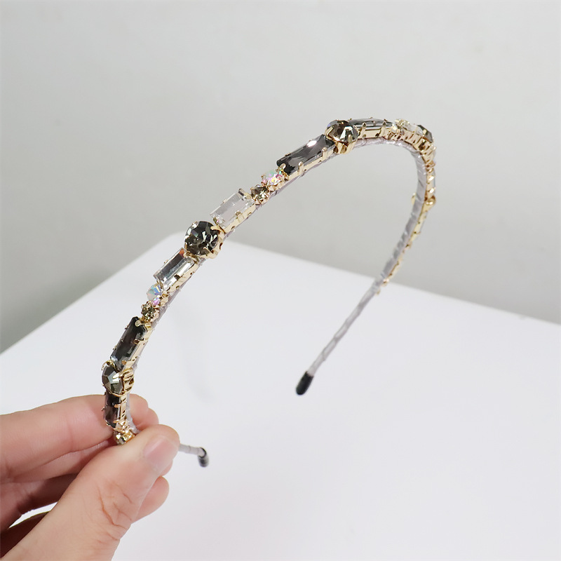 Glam Geometric Alloy Inlay Artificial Crystal Hair Band display picture 5