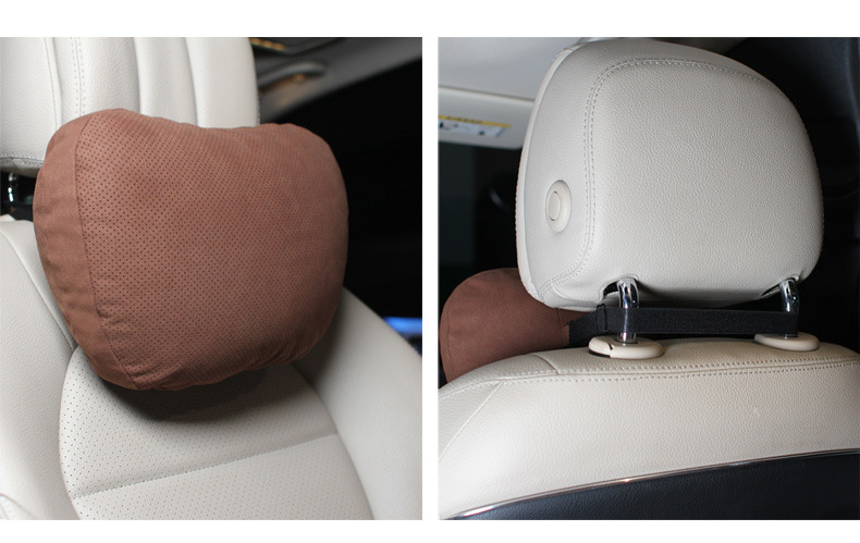 Punching headrest suede suitable for Mercedes-Benz S-Class Maybach punching neck pillow car pillow 5 series neck waist pillow