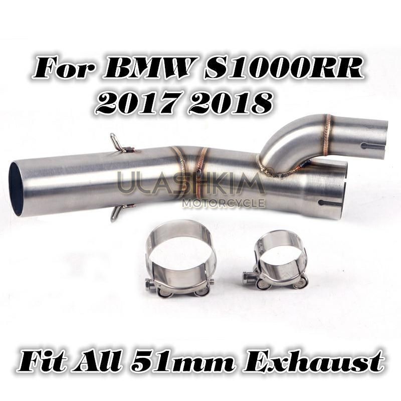 Motorcycle Sports Car Modified Exhaust Suitable for Bmw S1000Rr 304 Stainless Steel Mid-Section Exhaust Pipe