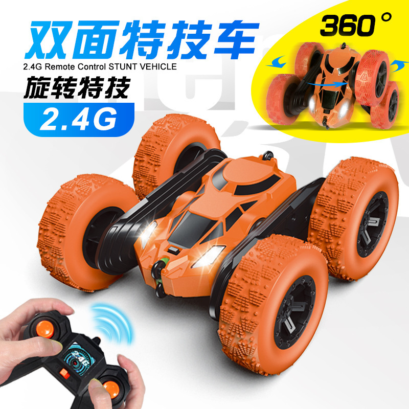 Cross-Border Rc Remote Control Car Rechargeable Double-Sided Stunt Rotating Off-Road Vehicle Kidsren's 2.4g Remote Control Car Electric Toy Cross-Border Rc Remote Control Car Rechargeable Double-Sided Stunt Rotating Off-Road Vehicle Kidsren's 2.4g Remote Control Car Electric Toy