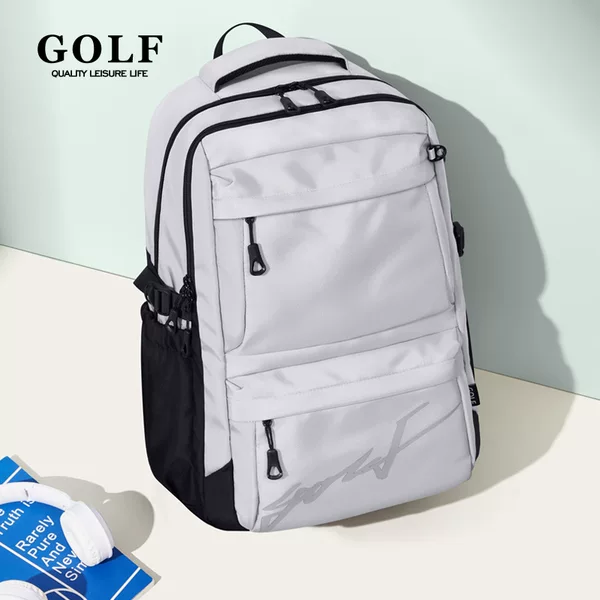 GOLF Backpack Men's Backpack Junior Senior high school Student Schoolbag 15.6 Inch Women's Casual Lightweight College Student Schoolbag