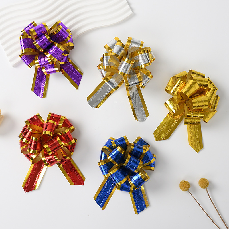 Comercio extranjero transfronterizo 50 ajuste agua ondulada flores de Navidad eventos de regalo embalaje decoración tira floral cinta al por mayor