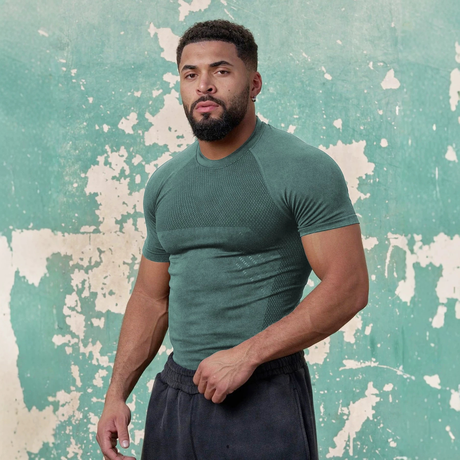 Men's Clothing Men's Fitness Sports T-Shirt Style Tight Fit Casual Short Sleeve Training Clothes For Formal & Casual_viptrois.com